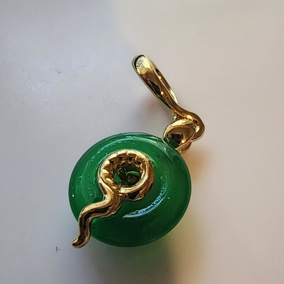 Pandora Snake Green Murano Glass Dangle Charm - Picture 7 of 8